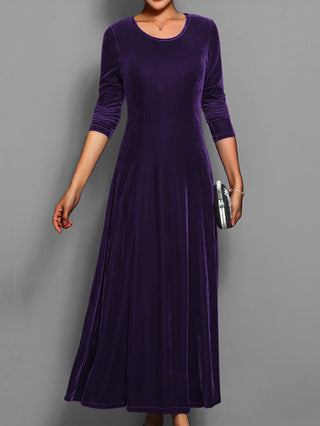 Priscilla – Elegant Crew Neck Midi Dress