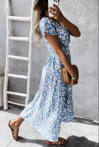 Felicity – Daisy Print Midi Dress