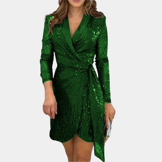 Olivia – Sequin Blazer Dress with Belt