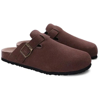 Old Money Style Suede Slippers | Soft Leather Clogs | Romain Men