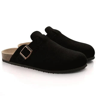 Old Money Style Suede Slippers | Soft Leather Clogs | Romain Men