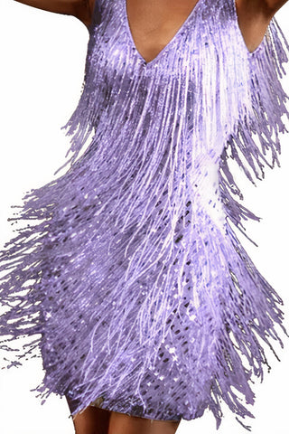 Thalina – Iridescent Tassel Dress