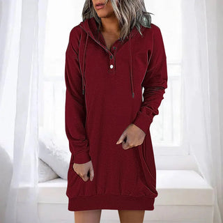 Bianca – Casual Hoodie Dress with Pockets