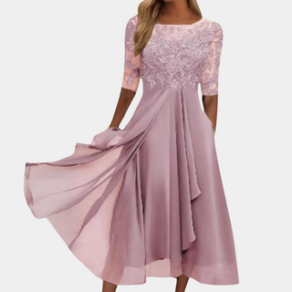 Celina – Elegant Lace Maxi Dress