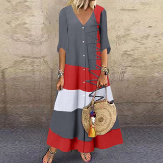 Althaia – Bohemian Button-Up Maxi Dress