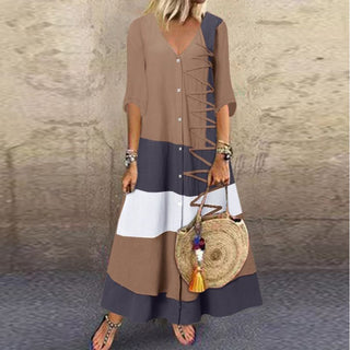 Althaia – Bohemian Button-Up Maxi Dress