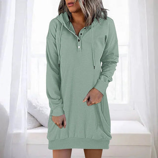 Bianca – Casual Hoodie Dress with Pockets