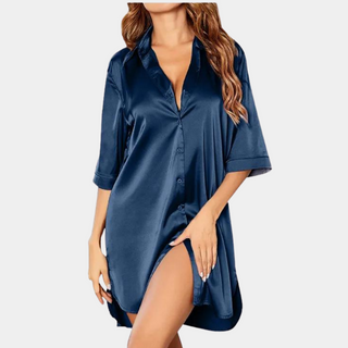 Elara – Satin Nightshirt Dress | Luxury Women's Sleepwear