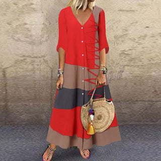 Althaia – Bohemian Button-Up Maxi Dress