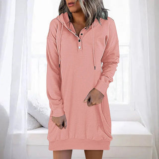 Bianca – Casual Hoodie Dress with Pockets