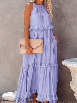 Boho Ruffle Maxi Dress