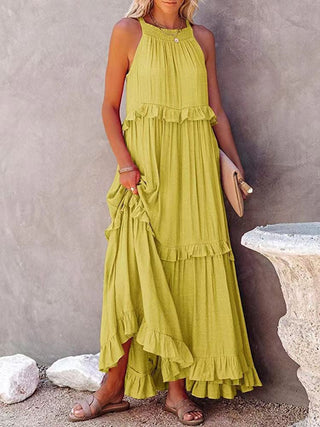 Boho Ruffle Maxi Dress