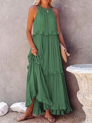 Boho Ruffle Maxi Dress