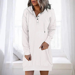 Bianca – Casual Hoodie Dress with Pockets