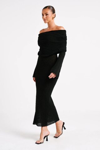 Samantha – Off-Shoulder Midi Dress