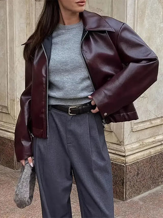 Cassidy – Oversized Leather Jacket Women-4