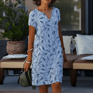 Mireille – V-Neck Printed Dress