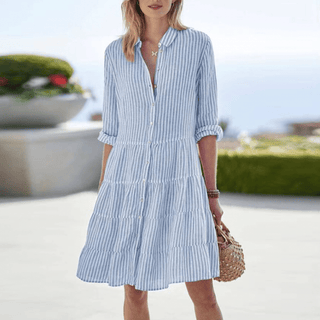 Fiora – Striped A-Line Summer Dress