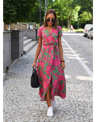 Solène – Printed Wrap Dress