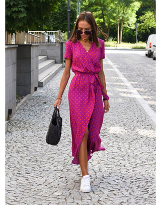 Solène – Printed Wrap Dress