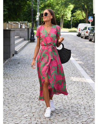 Solène – Printed Wrap Dress