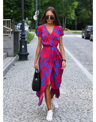 Solène – Printed Wrap Dress